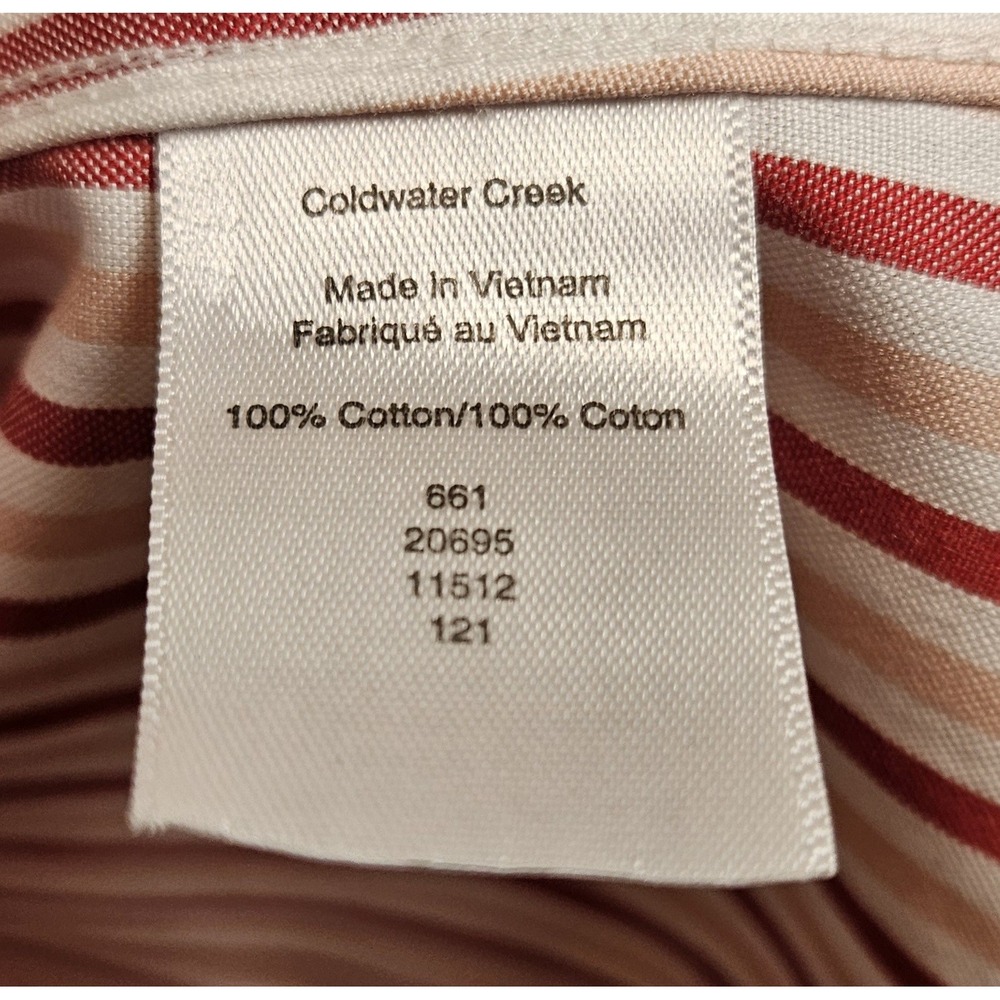 Coldwater Creek Button-up Long Sleeve Pink Striped Shirt 18W Career Work - Picture 5 of 7